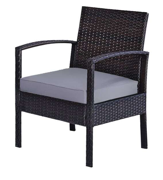 Dreamline Outdoor Garden Balcony Sofa Set (2 Seater, 2 Single Seater And 1 Center Table Set, Black)