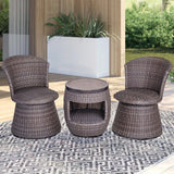 Dreamline Outdoor Garden/Balcony Patio Seating Set 1+2, 2 Chairs And 1 Table (Non-Breakable)