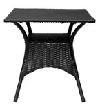 Dreamline Outdoor Furniture Garden Patio Coffee Table Set(1+2), 2 Chairs And Table Set (Black)