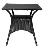 Dreamline Outdoor Furniture Garden Patio Balcony Furniture - 4 Chairs And Table Set (Black)