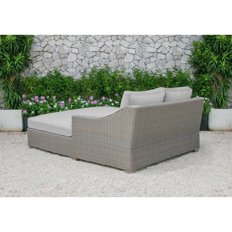 Dreamline Poolside Sunbed With Cushion (Brown)