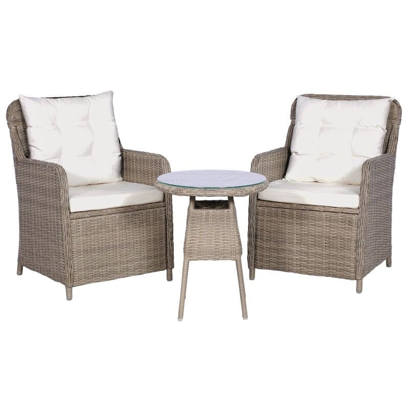 Dreamline Outdoor Garden/Balcony Patio Seating Set 1+2, 2 Chairs And 1 Table (Eco-Friendly)