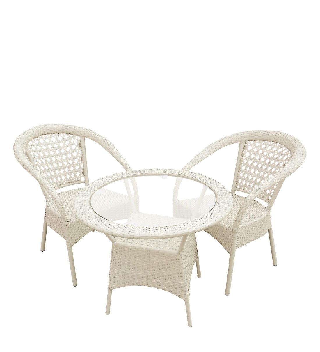 Dreamline Outdoor Furniture Garden Patio Seating Set Chairs And Table Set (White)
