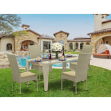 Dreamline Outdoor Garden Patio Dining Set 4 Chairs And 1 Table Set