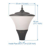 Fetor Garden Light (Milky, Grey, 33 cm)