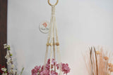 Thread Story Gatika Macrame Cotton Plant Hanger With Beads