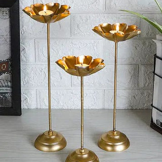 Lotus Design Small Tealight Holders - Set of 3