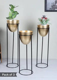 Amaya Décors Capsule Shaped Planters With Stand (Set of 3)
