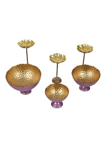 Amaya Decors Bowl Shape Taj Urli with Detachable Tealight Holder (Set of 6)