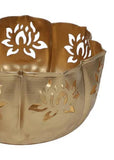 Amaya Decors Set of 10 Big Lotus Urli With Stand & Bowls