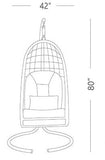 Dreamline Single Seater Chair Style Hanging Swing Jhula With Stand For Balcony/Garden/Indoor (White)