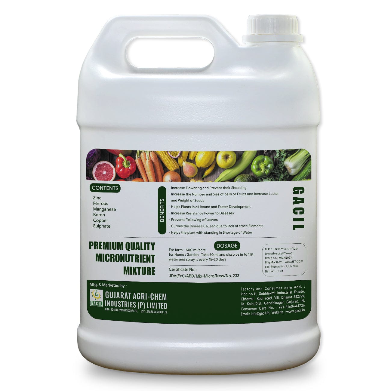 Liquid Micronutrient Mixture Liquid Fertilizer (5 Litres)