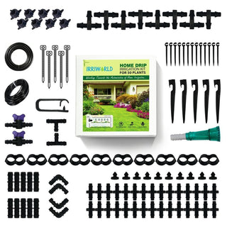 IRRIWORLD® DIY Drip Irrigation Kit For Home Irrigation (For 50 Plants)