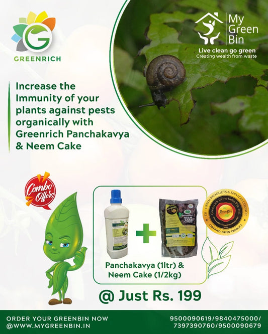 MyGreenBIn Greenrich Panchakavya and Neem Cake (Combo)