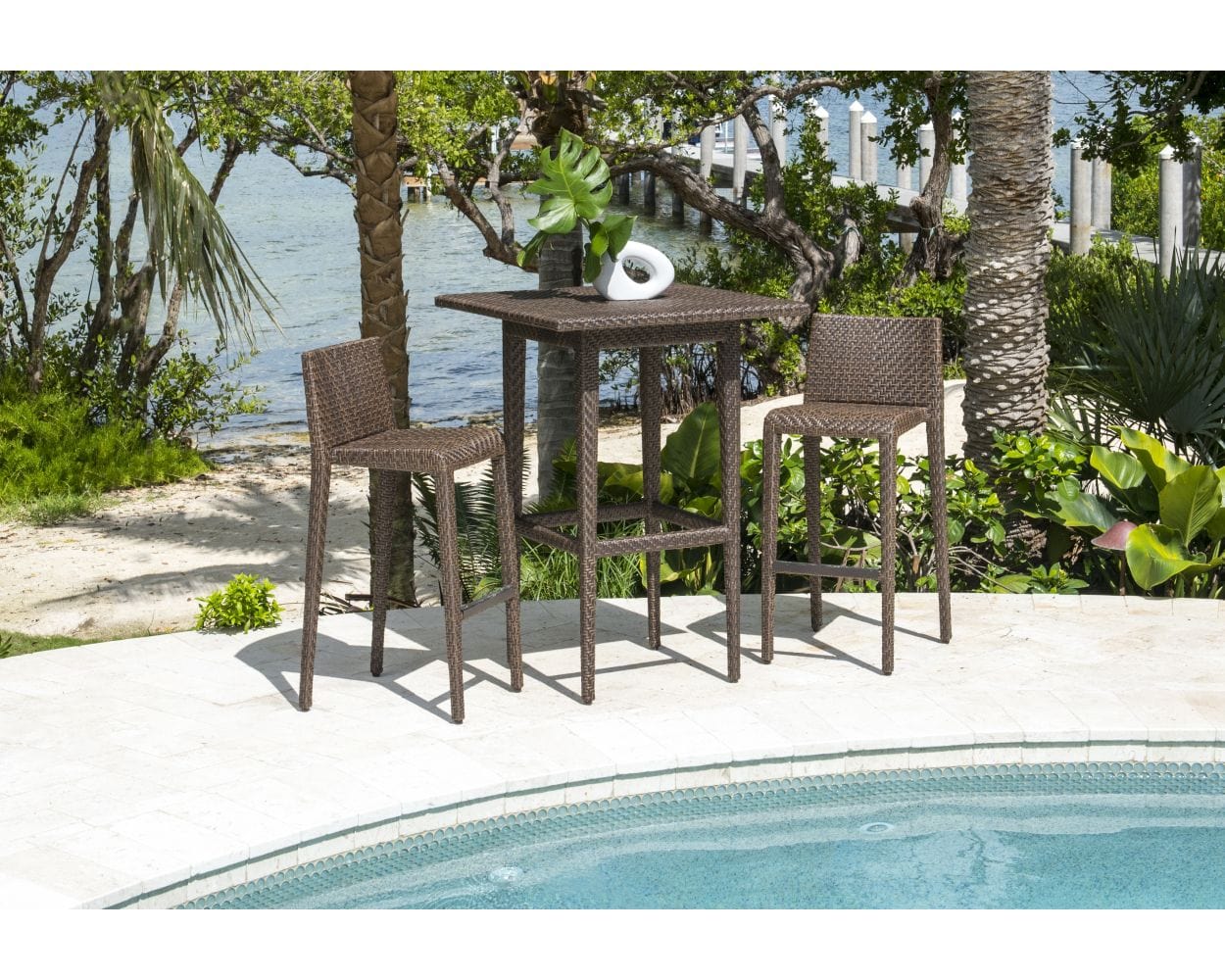 Dreamline Outdoor Bar Sets/Garden Patio Bar Sets (2 Chairs And Table Set)