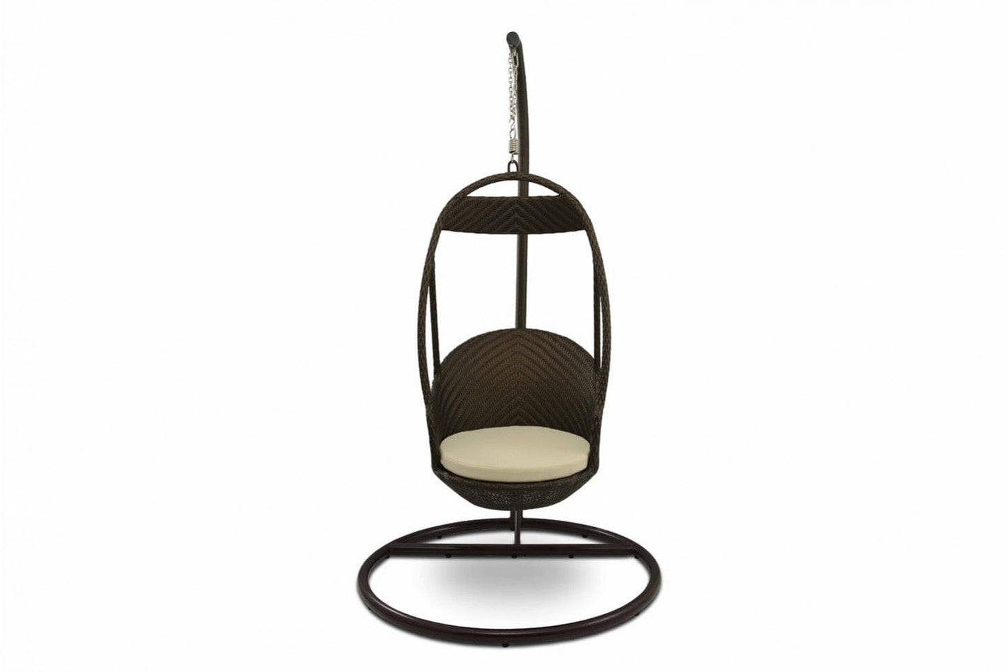 Dreamline Single Seater Chair Style Hanging Swing Jhula With Stand For Balcony/Garden/Indoor (Dark brown)
