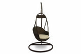 Dreamline Single Seater Chair Style Hanging Swing Jhula With Stand For Balcony/Garden/Indoor (Dark brown)