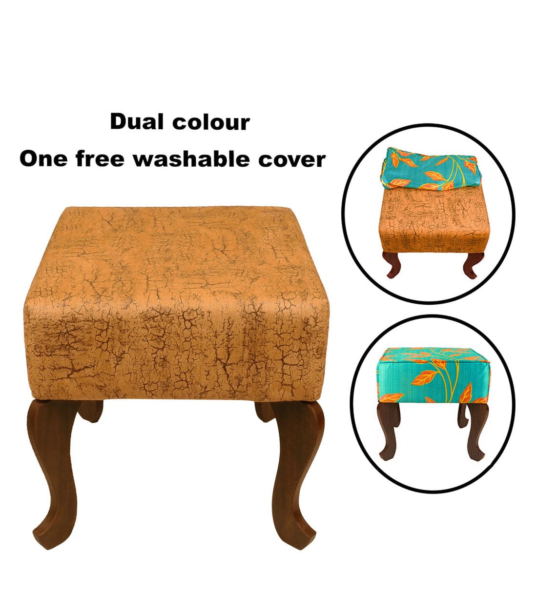 Raytrees Home Wooden Square Seating Ottoman
