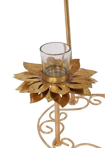 Amaya Decors Glass Sunflower Tealight Holder