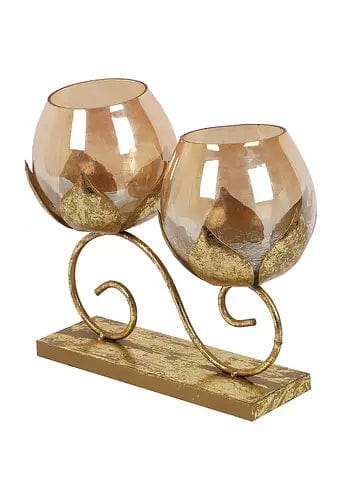 Amaya Decors Glass Lotus Tealight Holder