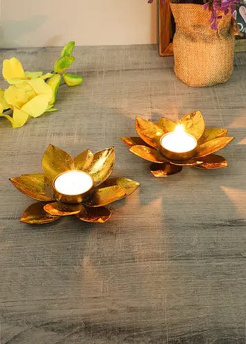 Amaya Decors Set of 2 Small Flower Tealight Holders