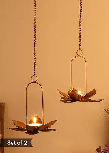 Amaya Decors Hanging Flower Tealight Holder (Set of 2)