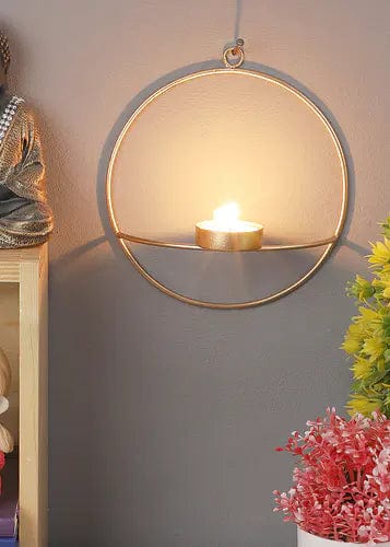 Amaya Decors Round Shape Wall Tealight Holder (Set of 2)