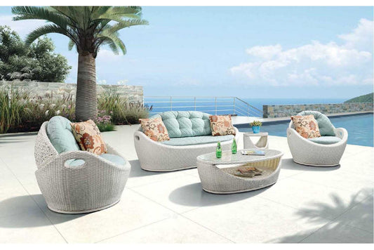 Dreamline Outdoor Furniture - 3 Seater, 2 Single Seater And 1 Center Table Garden Balcony Sofa Set